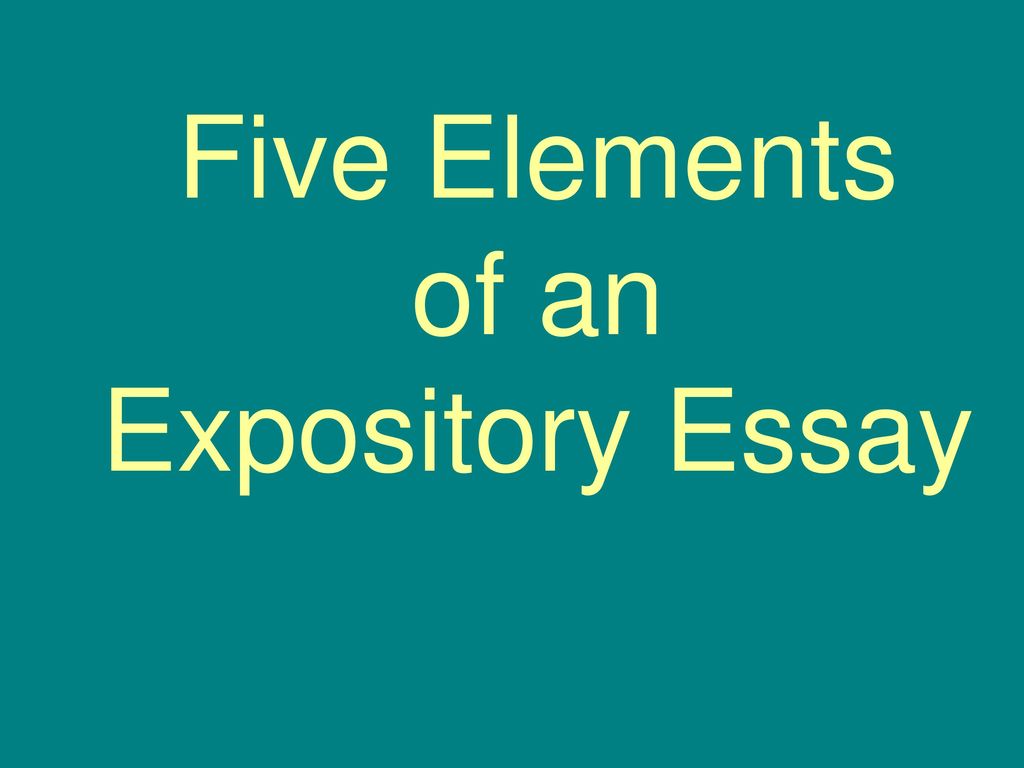 Elements of expository writing